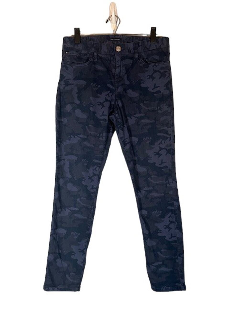 Tommy Hilfiger Blue Camo Straight Leg Denim Casual Jeans Women Sz 10